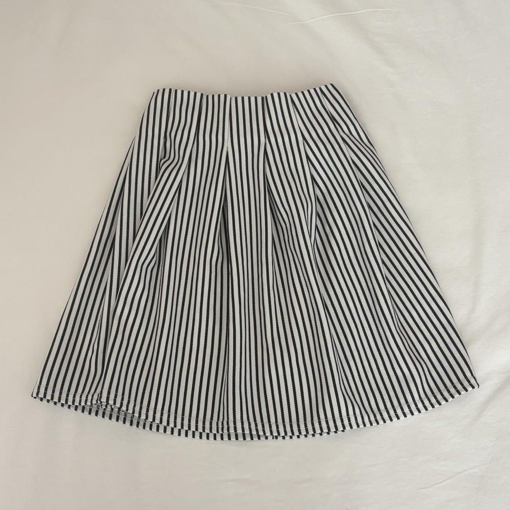 Striped Black and White Women's Skirt